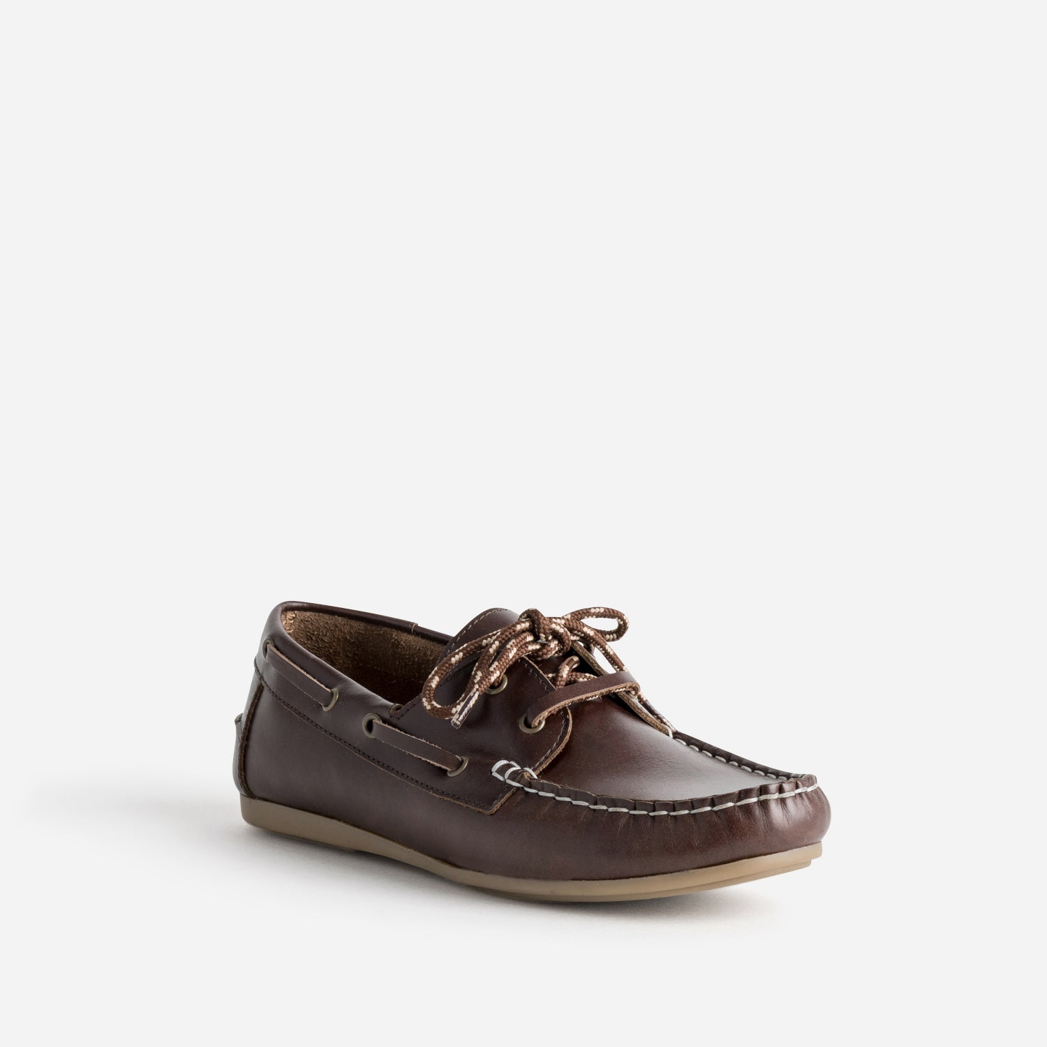 Chaussure bateau marron cuir