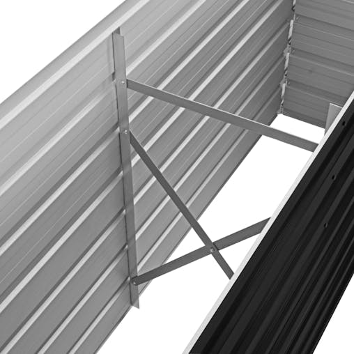 NNEVL Garden Raised Bed Anthracite 160x40x45 cm Galvanised Steel