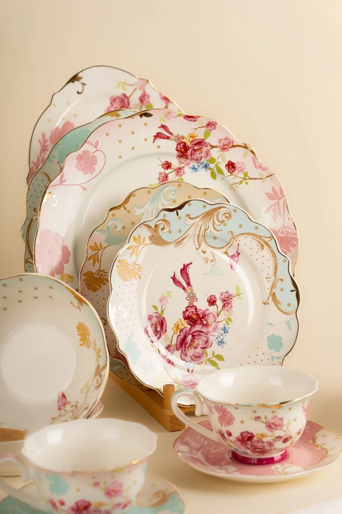 Rosa Belle Blue Dinner Plate