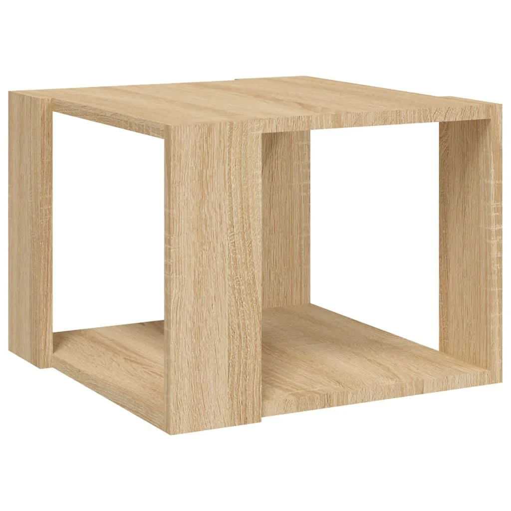 Stolik Kawowy Ława Stół Dąb Sonoma 40x40x30 Półka Do Salonu Do Pokoju