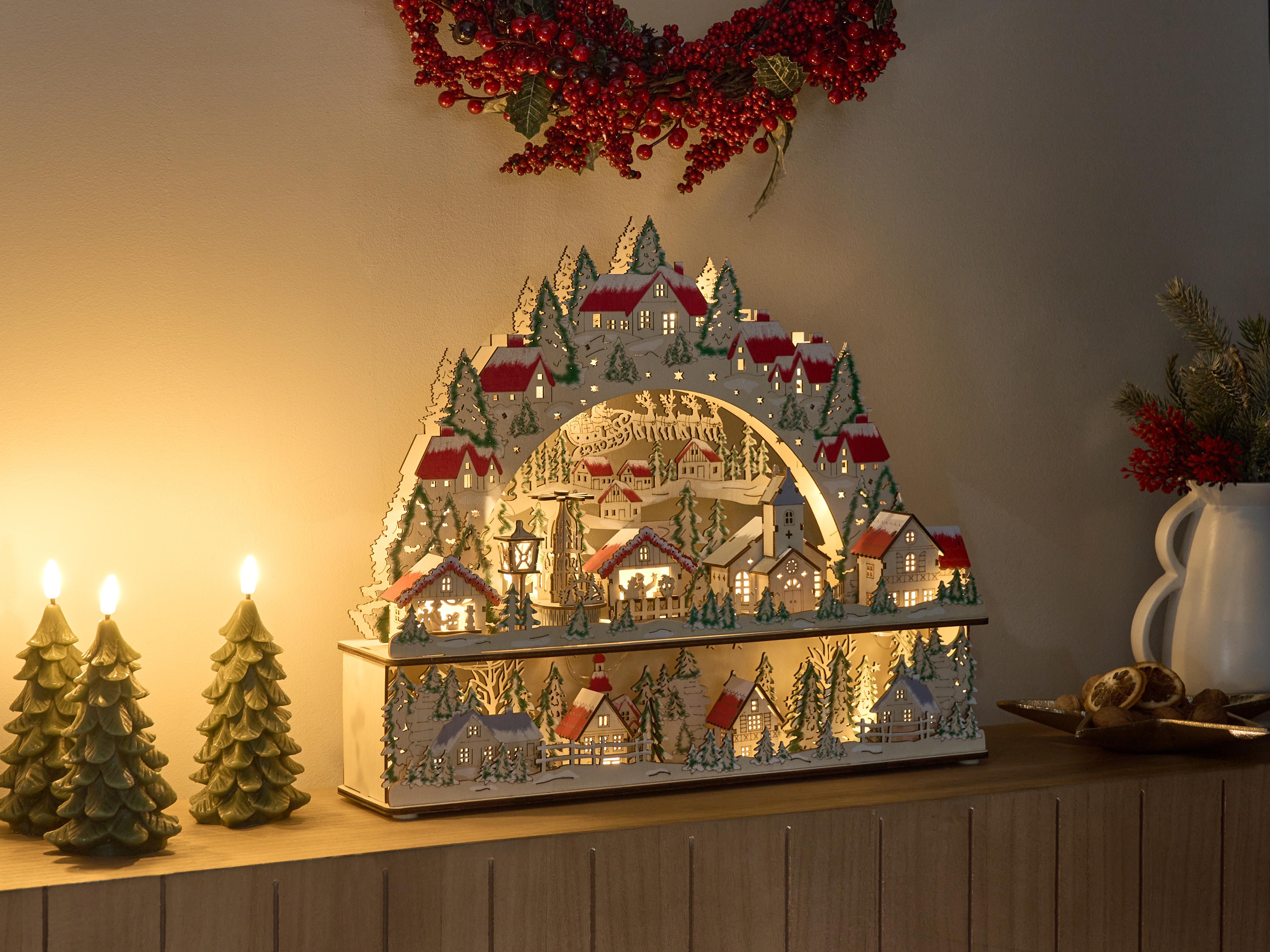 Christmas Decoration LED BOLKESJO 39 cm Light Brown