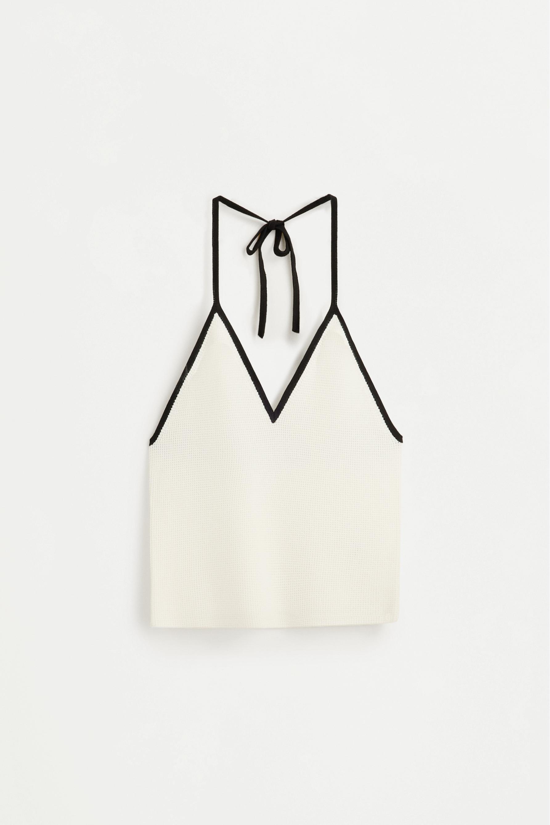 Top halter contraste