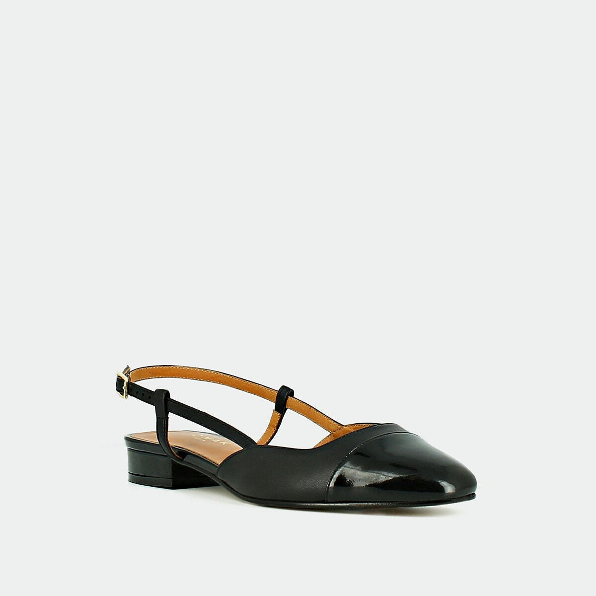 Ballerines cuir à talon Dhapou