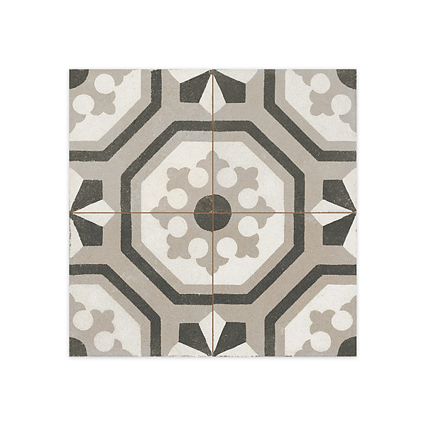 Carrelage Vintage effet Carreau ciment Multicolore Iluro 45x45x0,95 cm Ardina - Sol et mur intérieur (vendu par carton de 1 m²) -