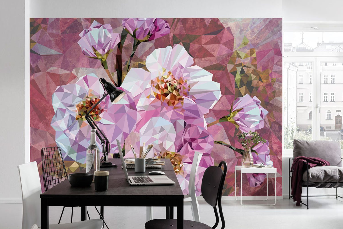 Sanders & Sanders fotobehang bloesems roze - 368 x 248 cm - 612327