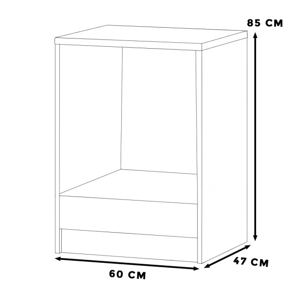 Szafka kuchenna dolna bella piekarnik 60cm szary biały mat