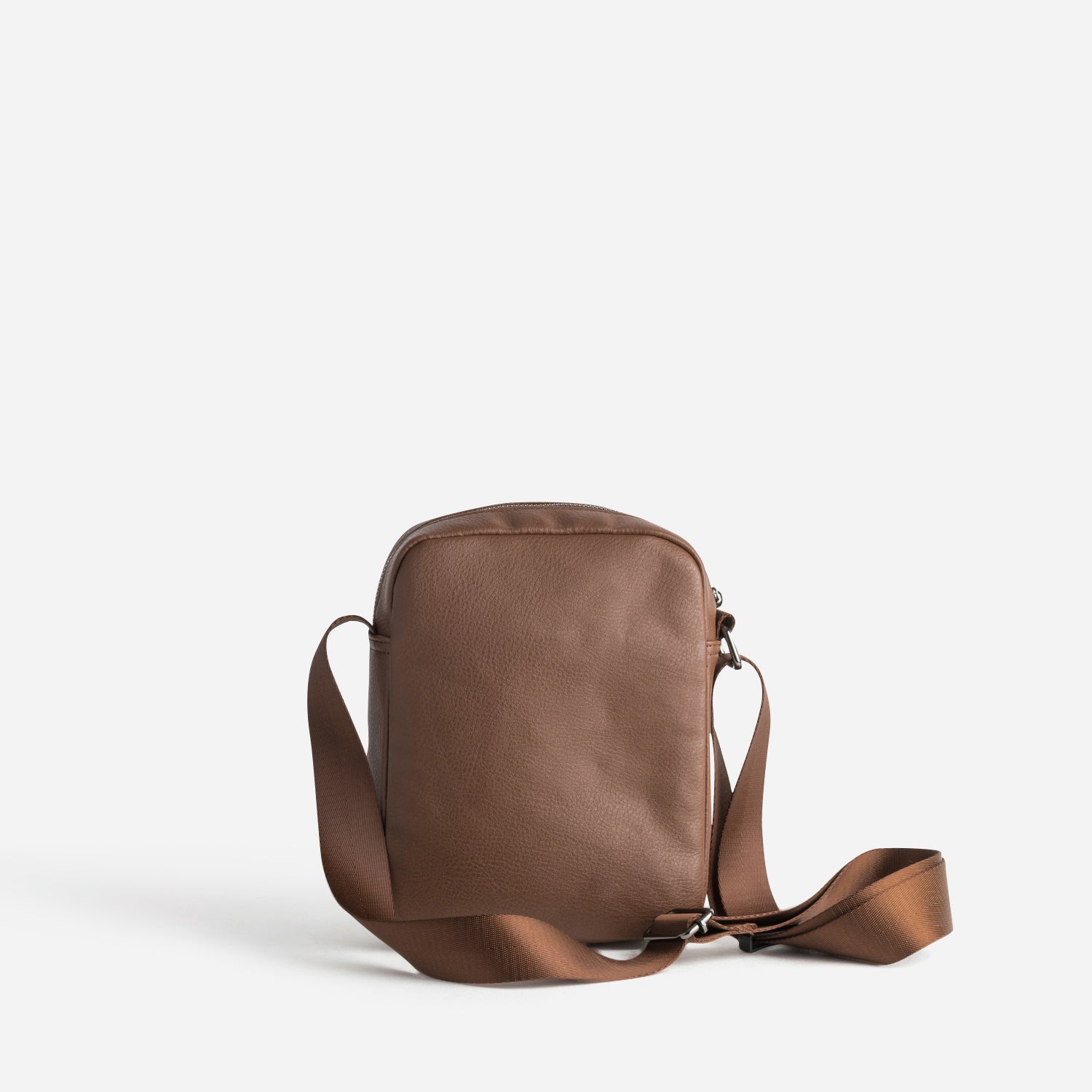 Pochette marron zippée
