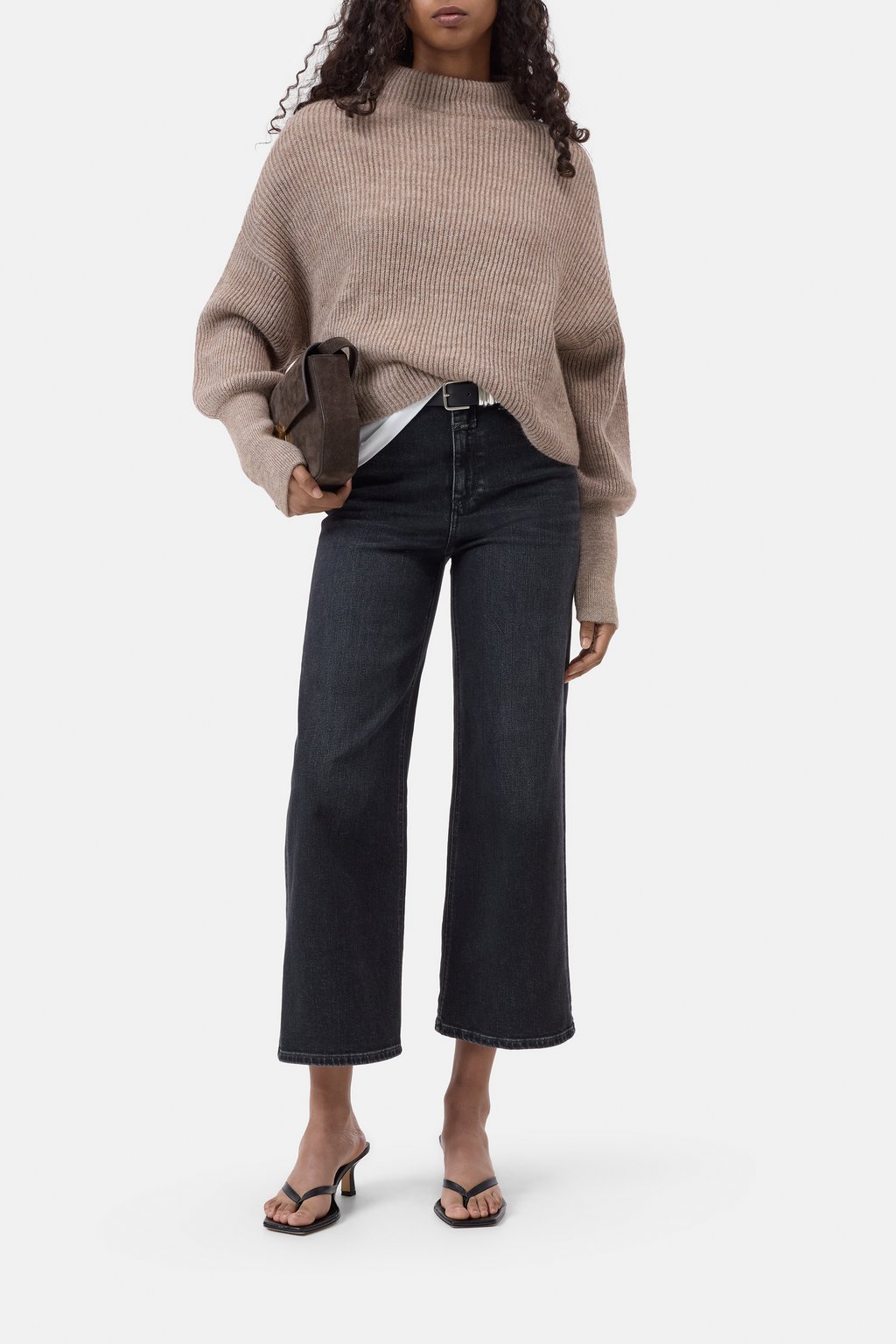 Funnel Neck Pullover aus Alpaka
