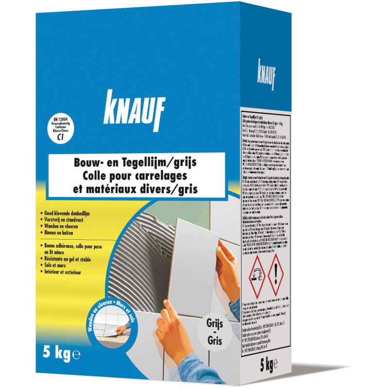 Colle pour carrelage et matériaux divers grise 5 kg KNAUF