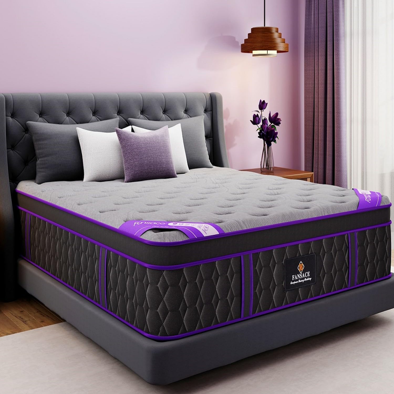 Firm California King Mattress, 14 Inch Deluxe Hybrid Cal King Mattress in a Box, Cooling-Gel Memory Foam & Pocket Springs, Pressure Relief, Extra Edge Support [2026 Upgraded Support]