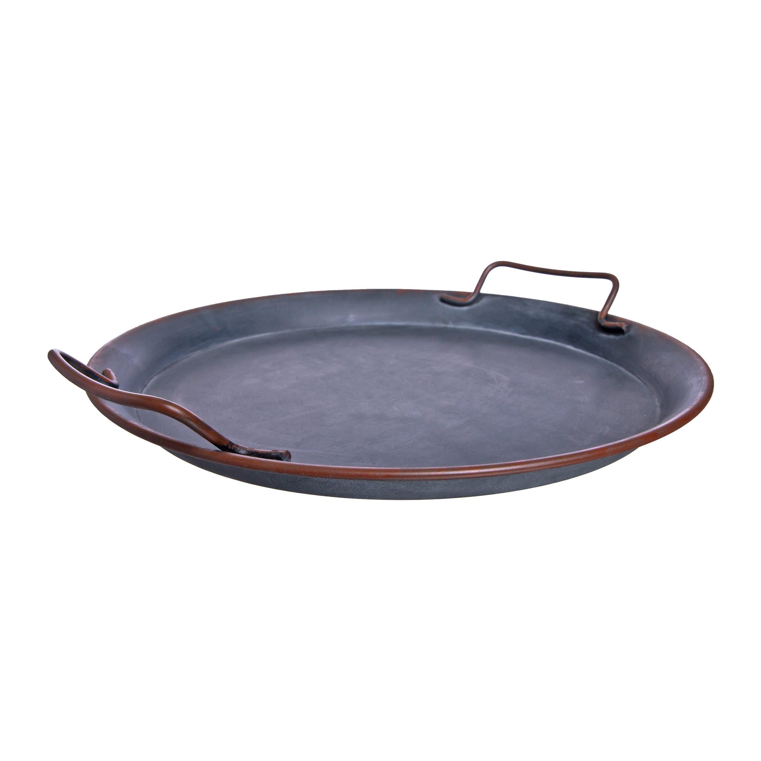 QUVIO Dienblad vintage met handvaten metaal - 30 CM