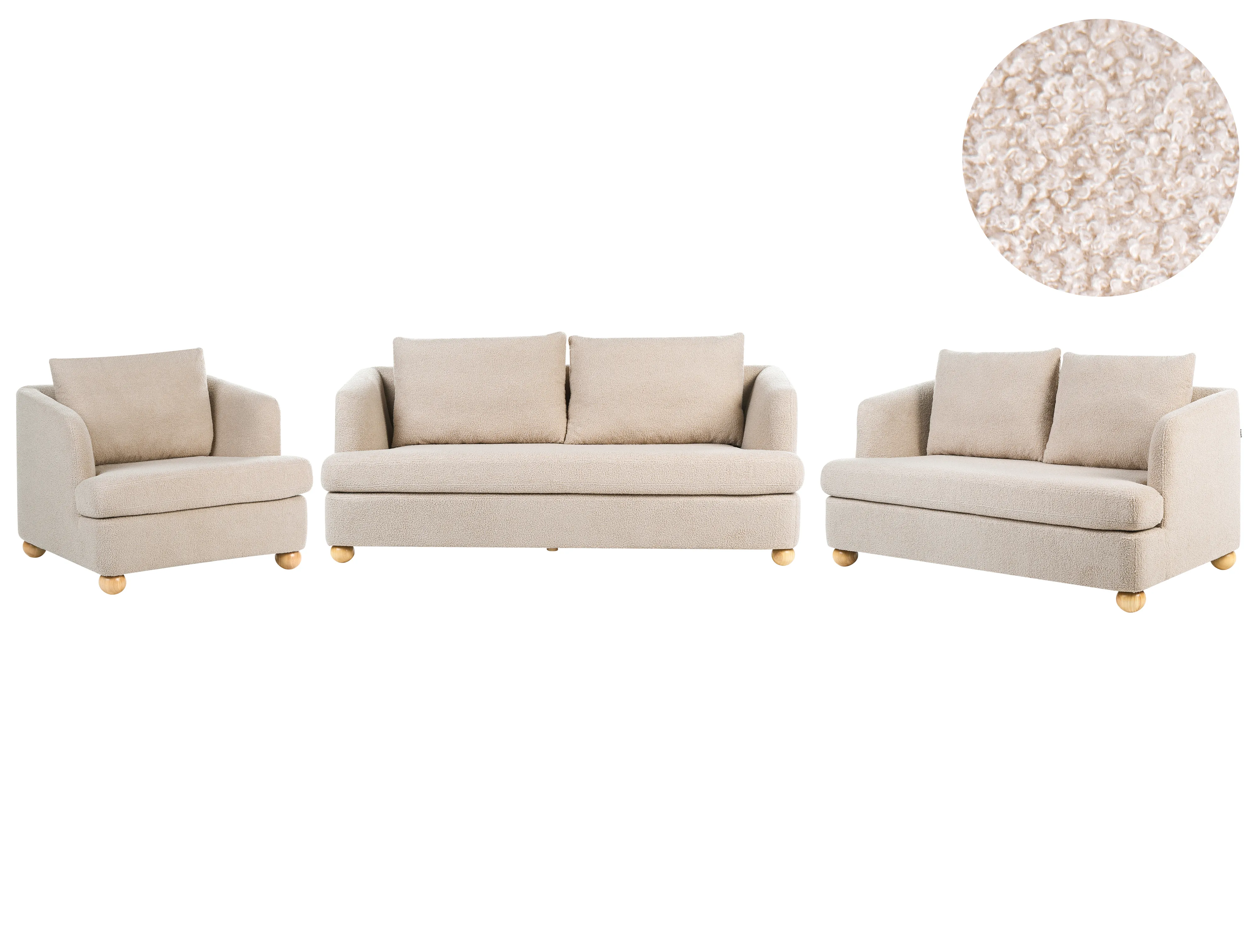 Armchair RATTVIK Boucle Beige