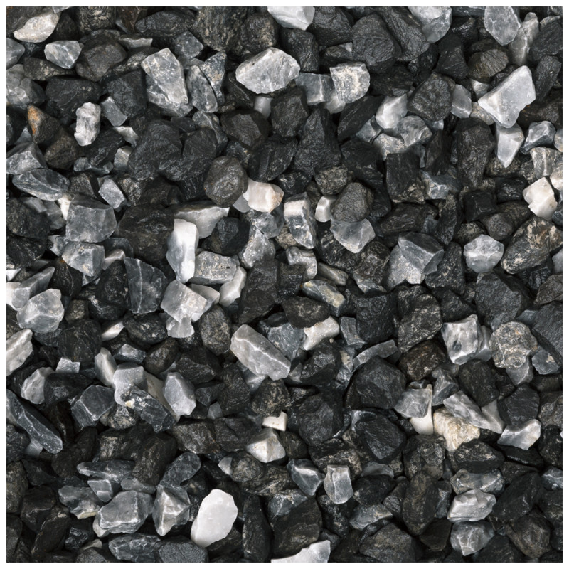 Palette 56 sacs Gravier Zebra Split blanc et noir 8-16 mm 20 kg COBO GARDEN