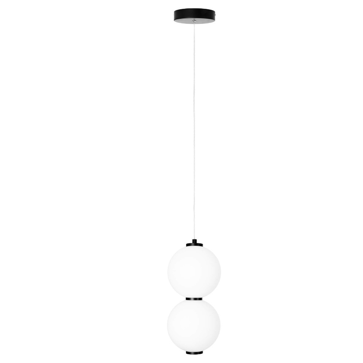 Lampa wisząca TAMA czarno-biała LED 1x16W Ciepła biel 1280lm Maxlight