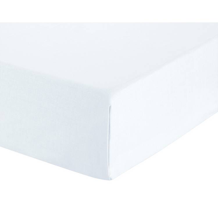 Habitat Cotton Rich 180 TC Plain White Flat Sheet - Single