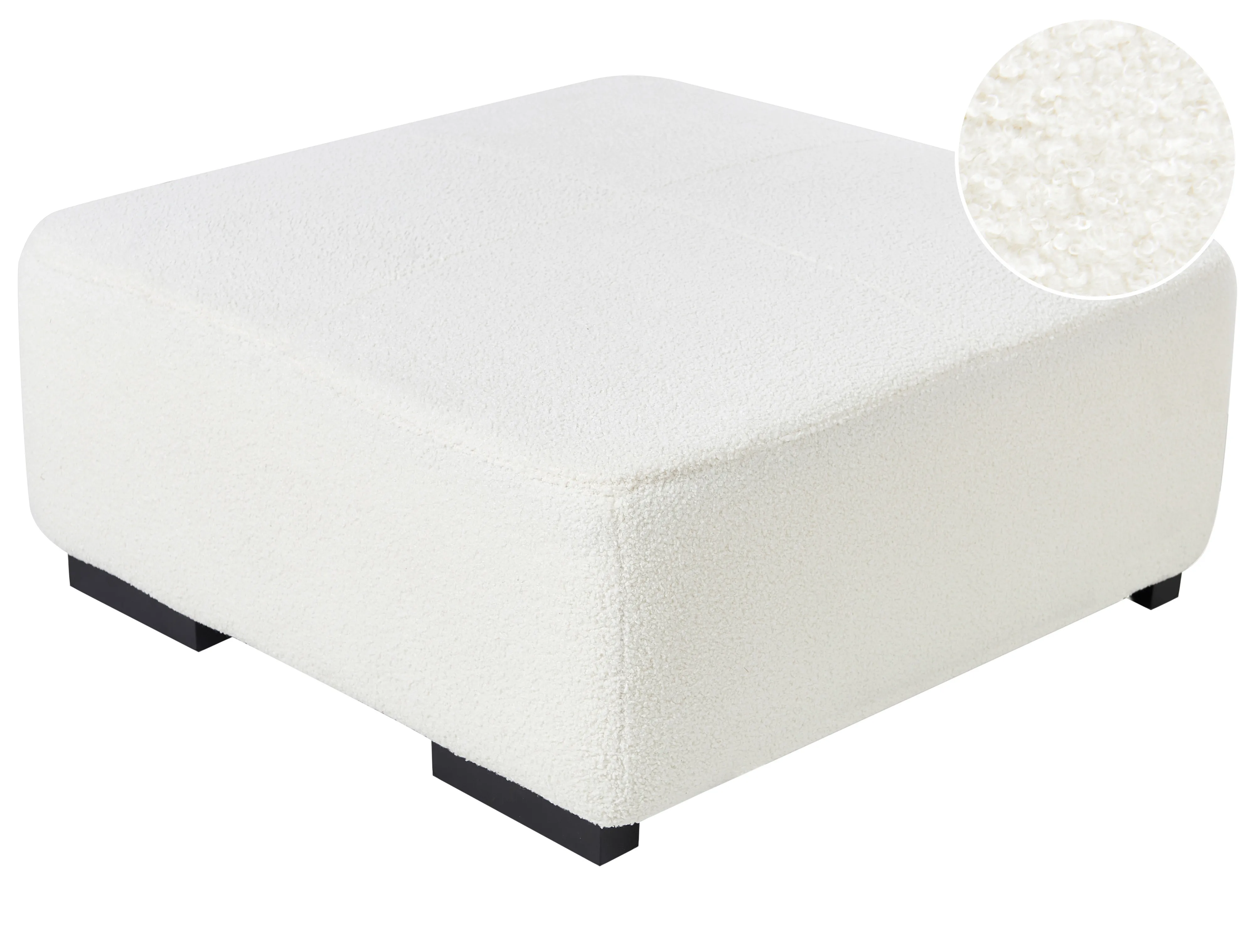 Ottoman LUNGO Boucle White