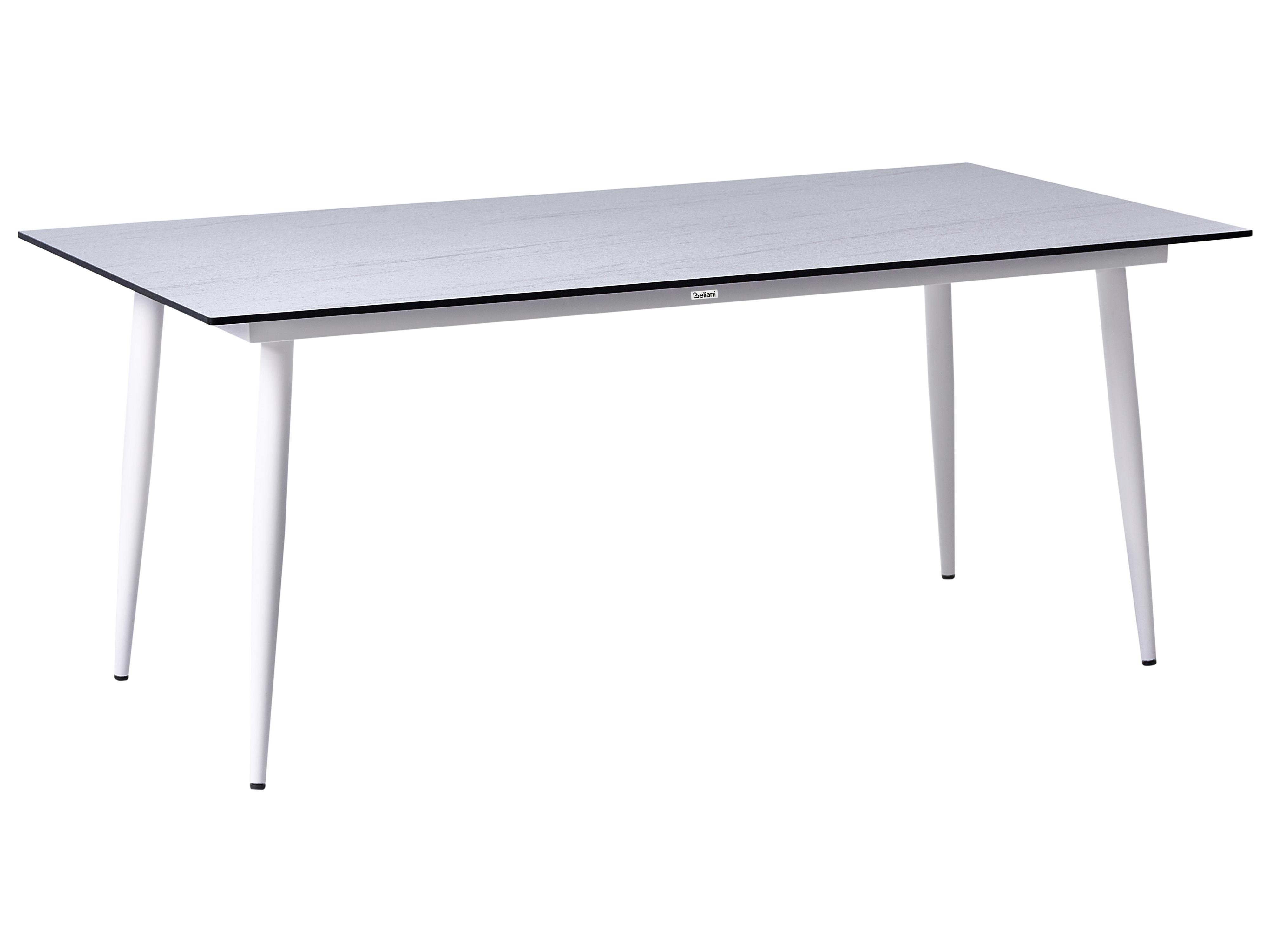 Garden Dining Table TOLENTINO 180 cm 90 cm Stone Effect Travertine Effect