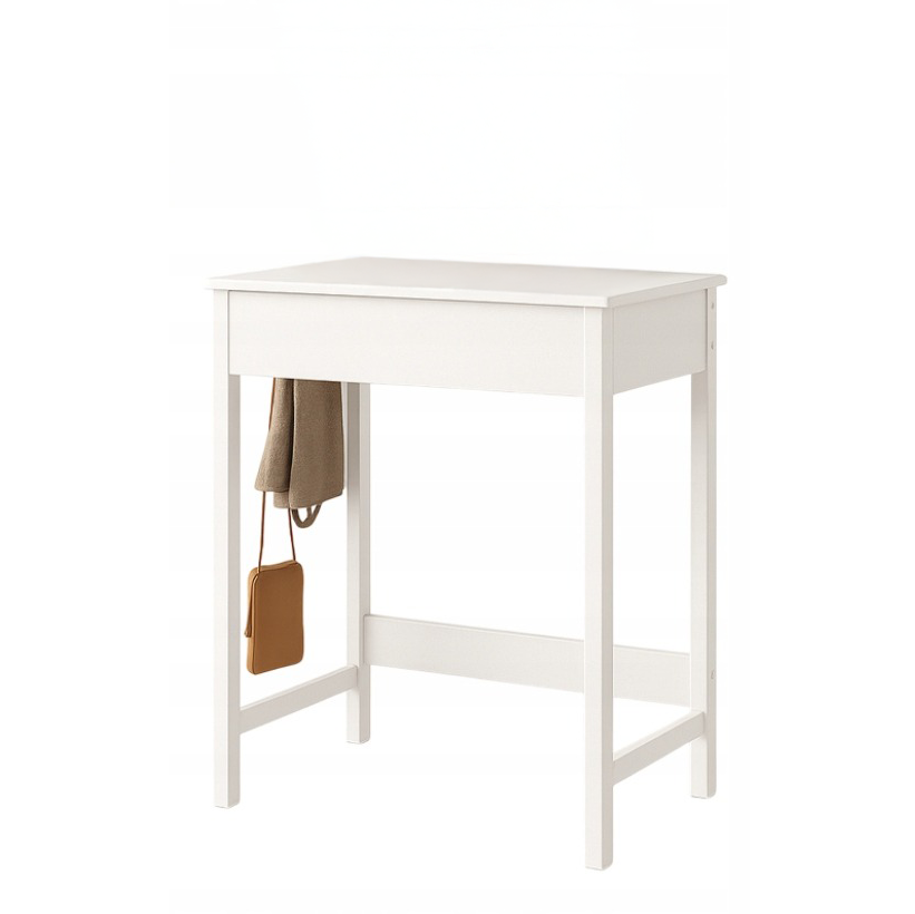 Biurko komputerowe białe dla dzieci stolik z szuflada nowoczesne loft 60cm