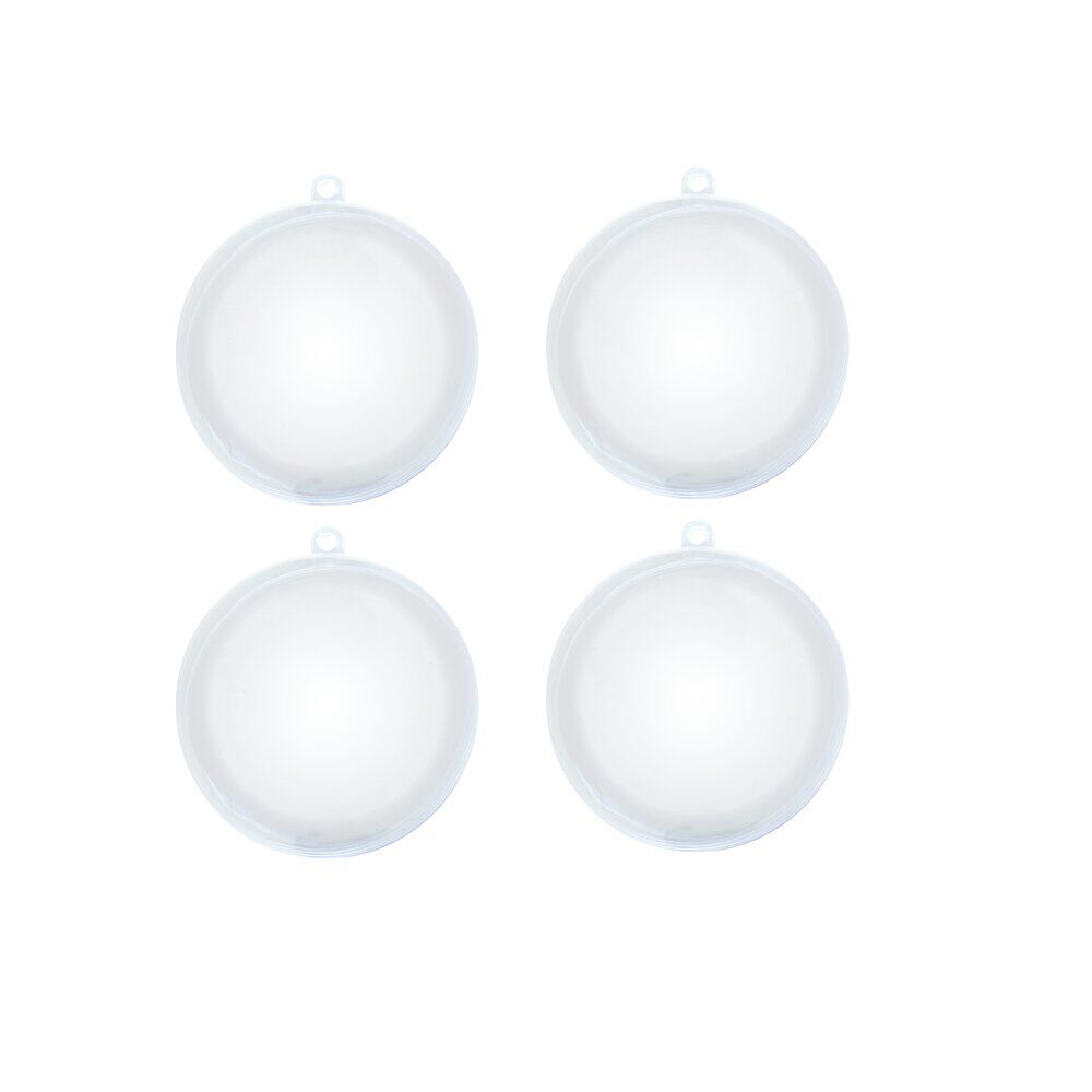 Boule de No&euml;l transparente à garnir x4