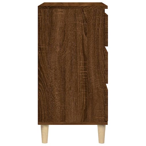 NNEVL Bedside Cabinet Brown Oak 40x35x70 cm Engineered Wood