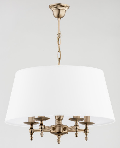 Lampa wisząca złoto-patyna-biała ROKSANA 5xE14x10W wym: 65x50x50 cm Alfa