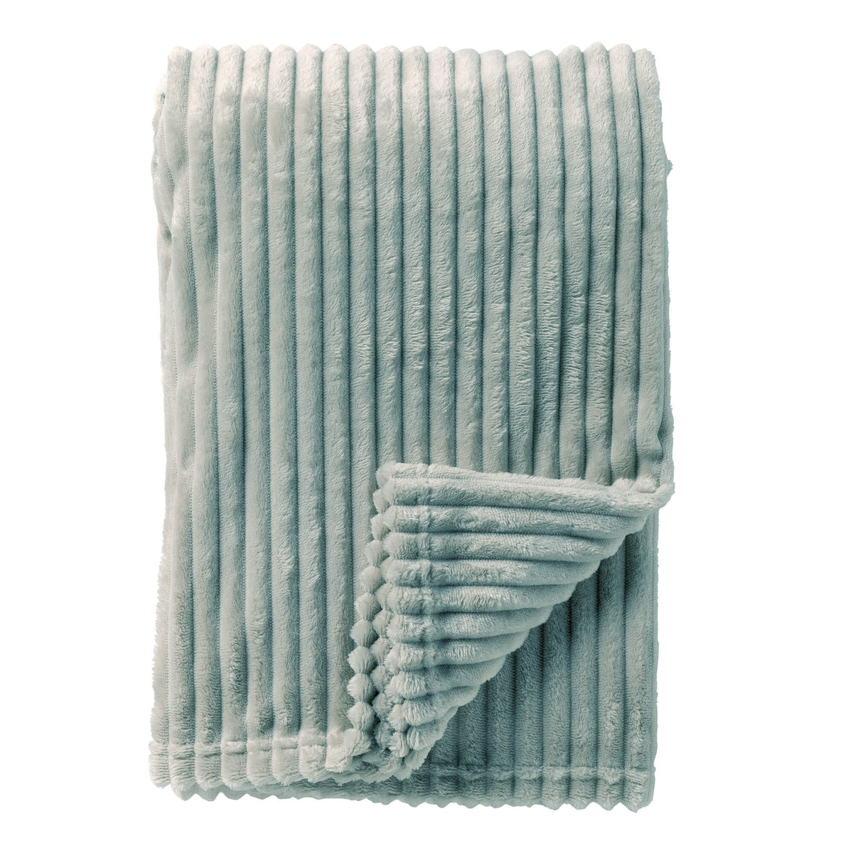 MARTHY - plaid 140x180 cm - zacht ribfluweel - corduroy - Jadeite - groen