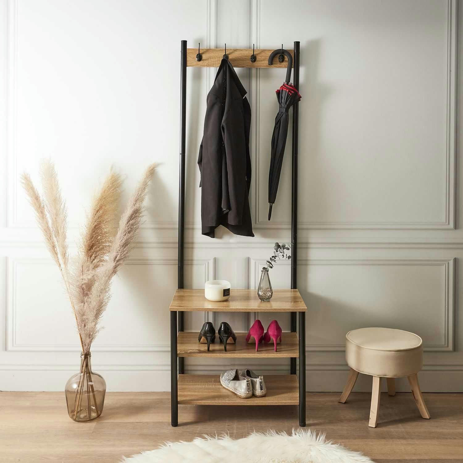 INDUS - Meuble d'entrée industriel noir