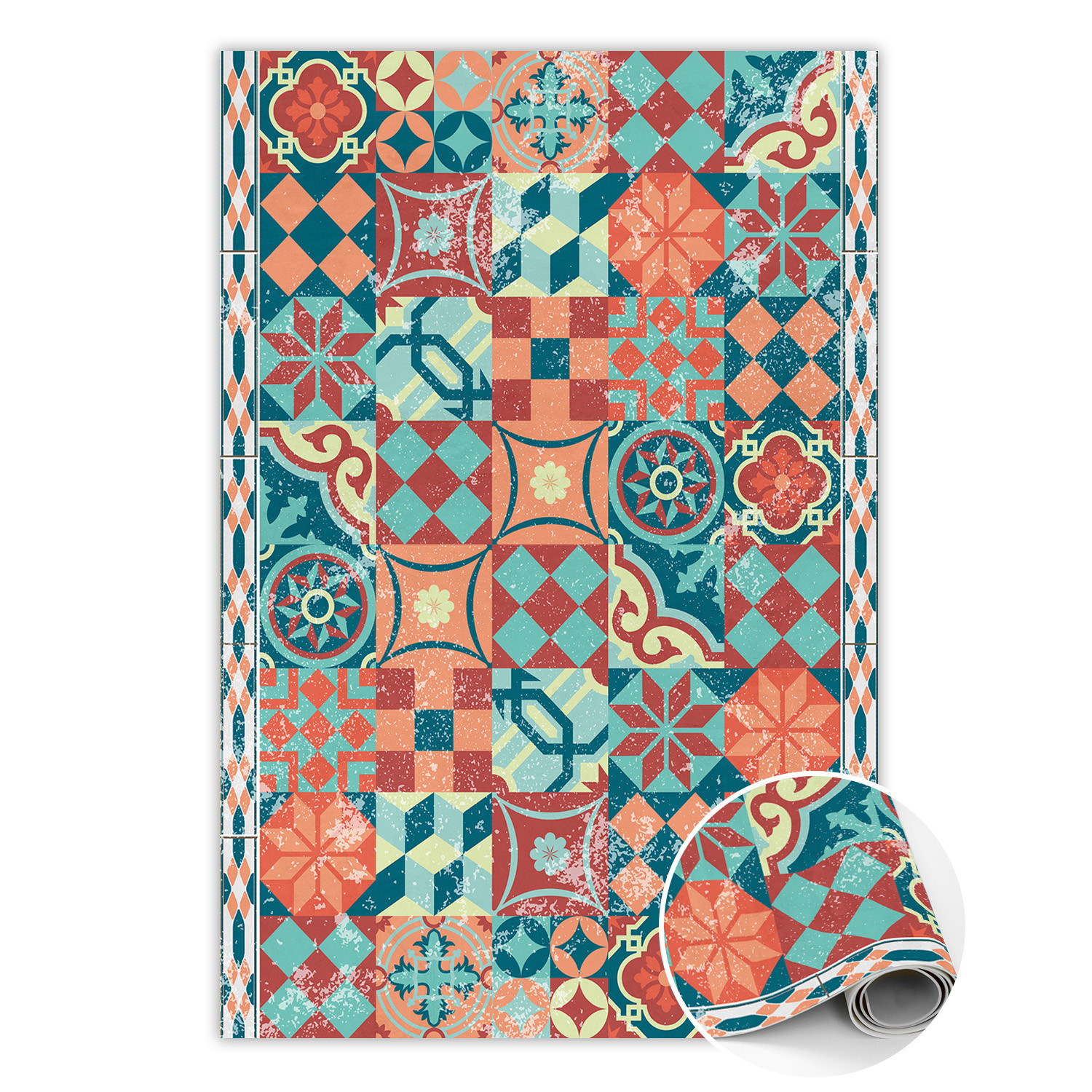 Modny winylowy dywan Portugalskie retro 60 x 90 cm
