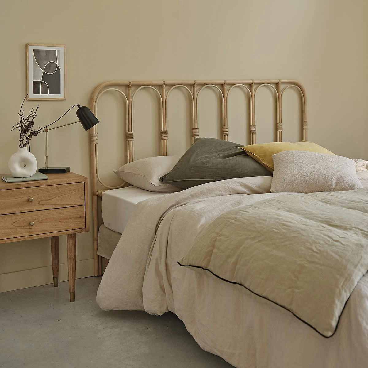 BOHO - Tête de lit en rotin 160 cm