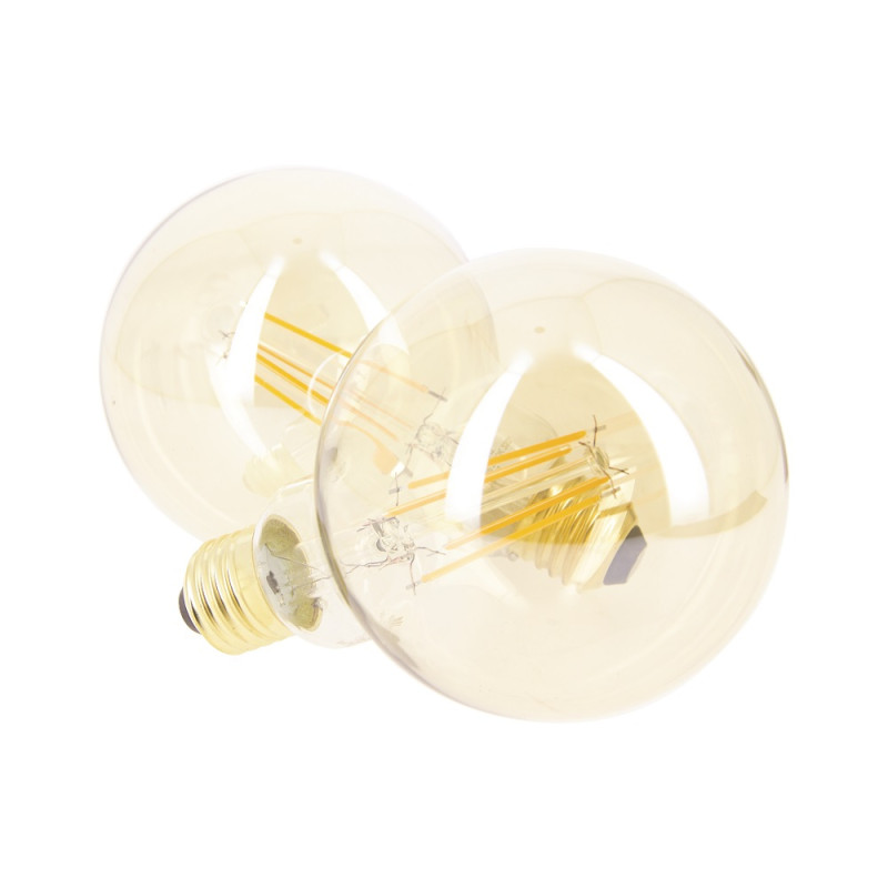 Ampoule vintage G95 à filament LED E27 8 W ambrée 2 pièces XANLITE