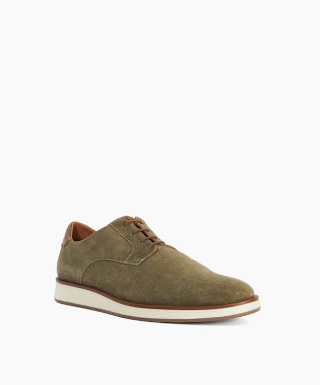 Bow Khaki - Suede Lace-Up Hybrid Gibson