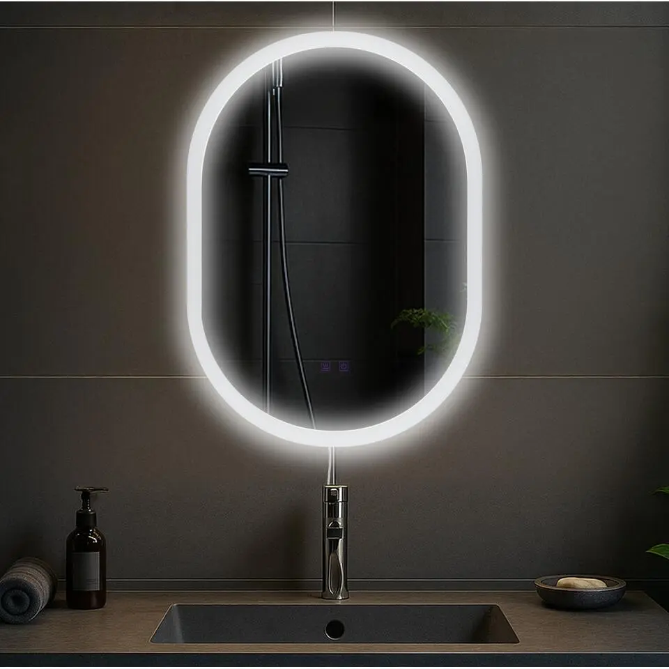 CLP Wandspiegel Karishma ovaal - Glas - helder/glas