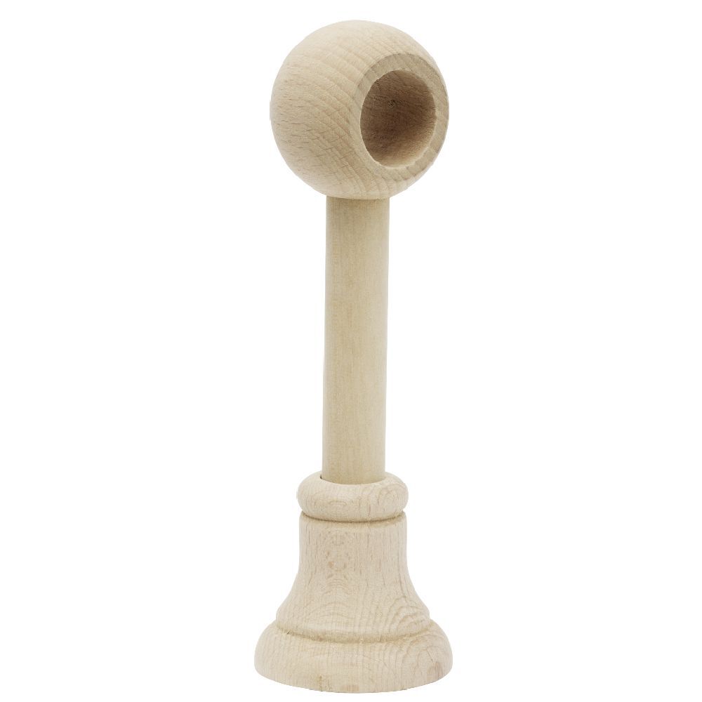Support de tringle long à oeil en bois naturel Ø20mm