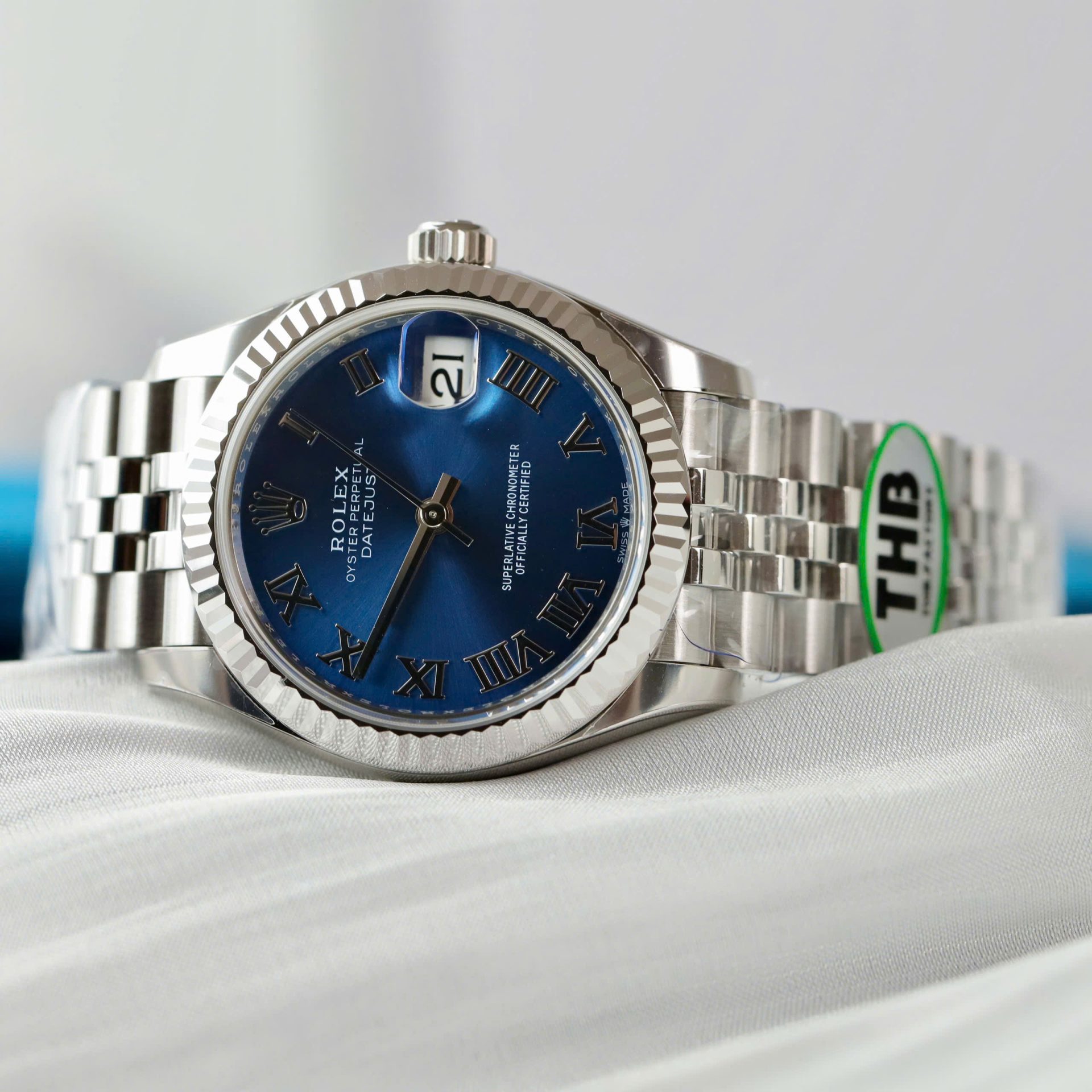 Rolex Datejust 316L Steel Blue Dial 31mm Jub THBF Replica