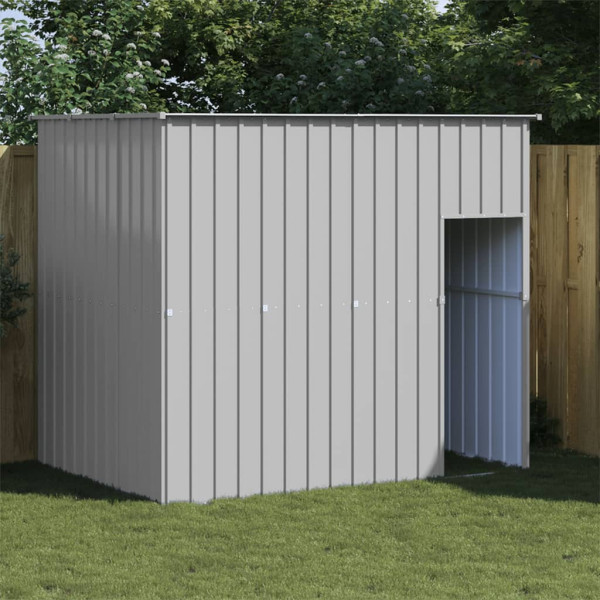 VidaXL buda dla psa Szary 214 x 153 x 181 cm Stal