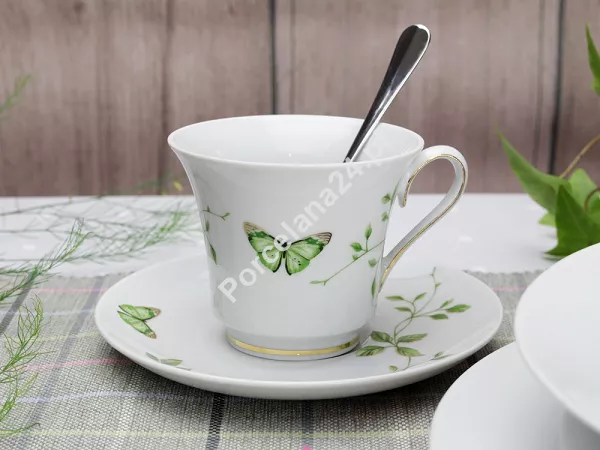 Serwis obiadowo - kawowy na 6 osób (30 el) Ćmielów - Margaret G665 Magiczny Ogród