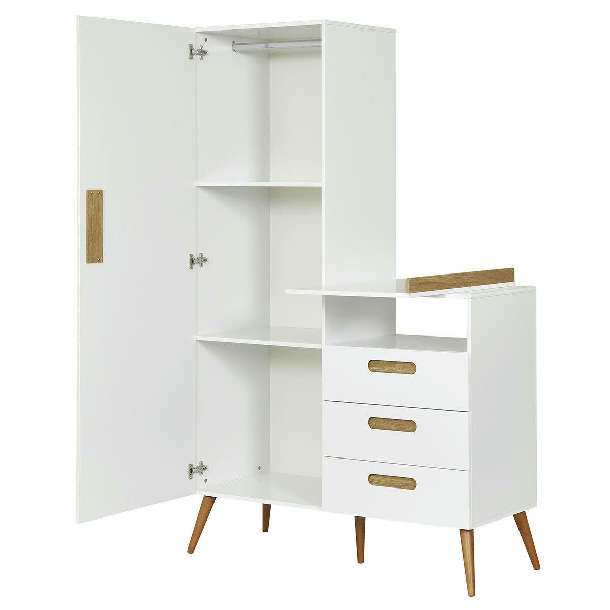 ZAHIA - Armoire effet bois blanc