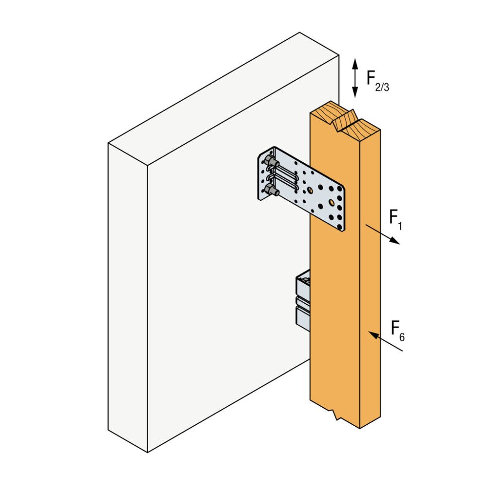VINKEL SIMPSON STRONG-TIE MED RIBBE 40 X 170 X 2,0 X 95 MM