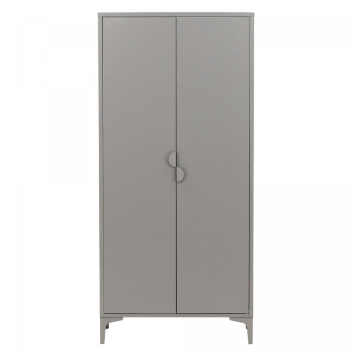 MAUDE - Armoire industrielle 2 portes en métal gris