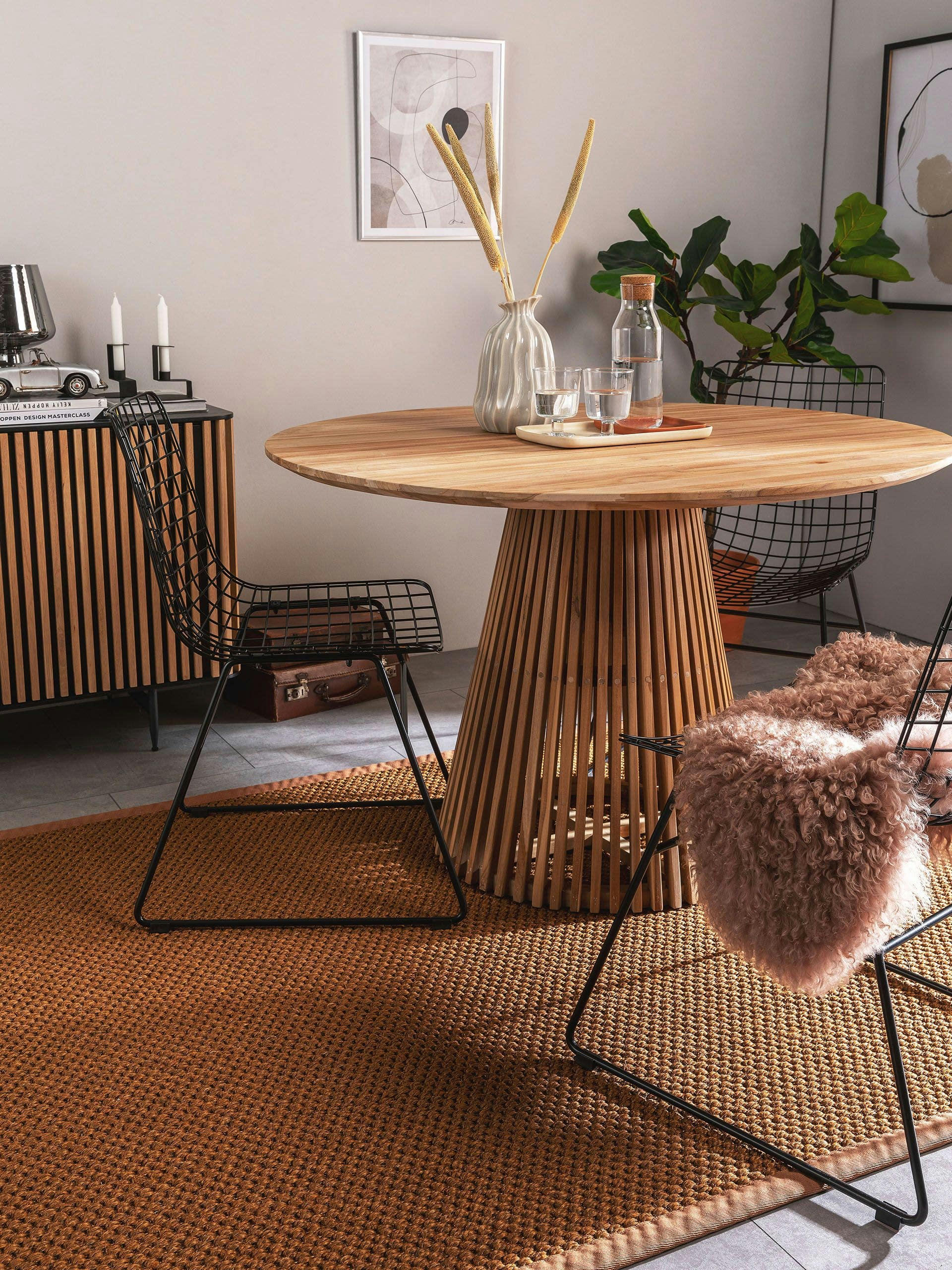 GRETA - Tapis sisal marron clair 80x150