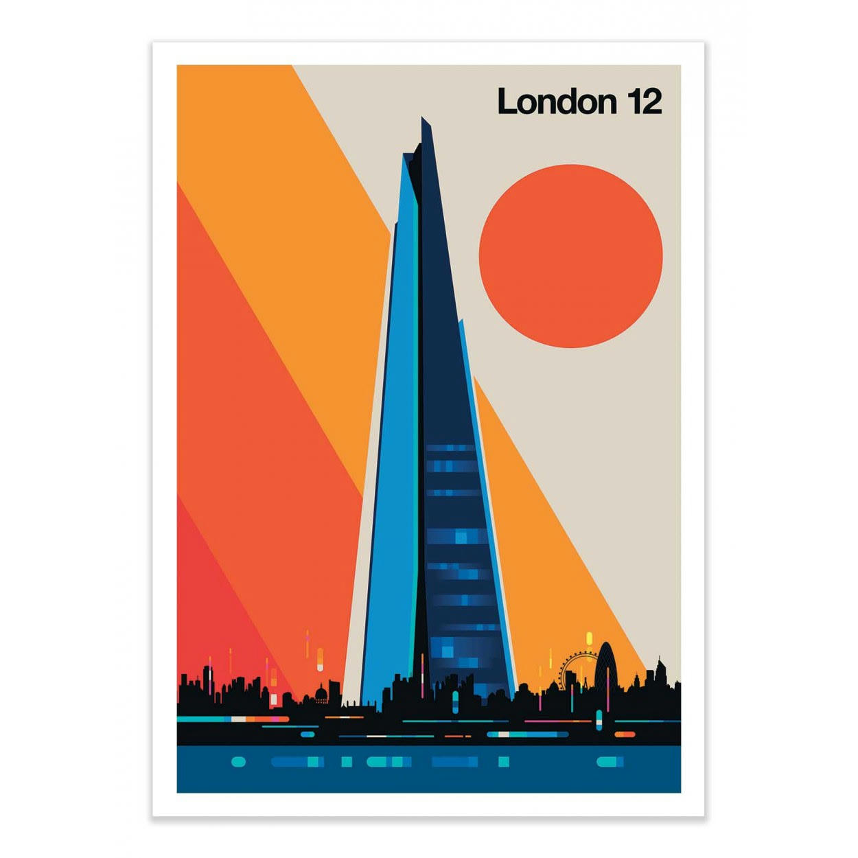 BO LUNDBERG - LONDON 12 - Affiche d'art 50 x 70 cm