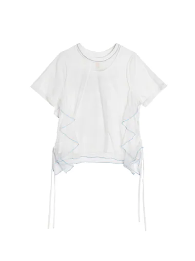 Draped mesh top - 26SRT017A