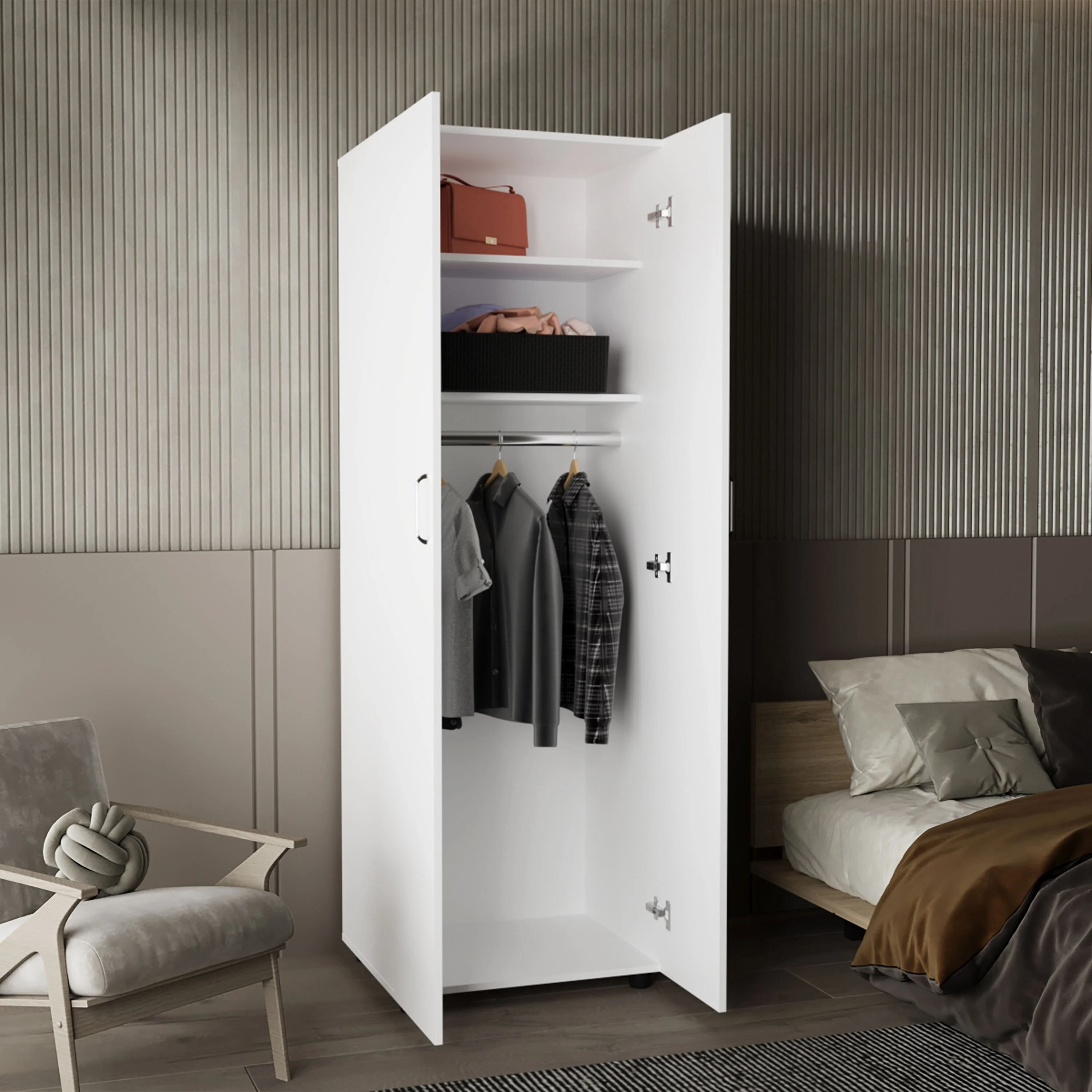 Aurora Armoire White - N/A