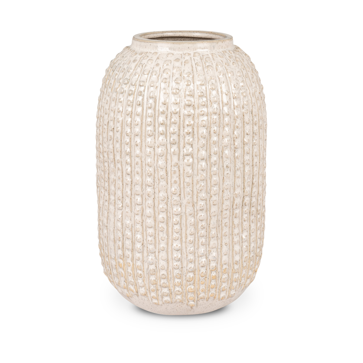 Artichok Linde vaas keramiek beige - Ø16 x 25,5 cm