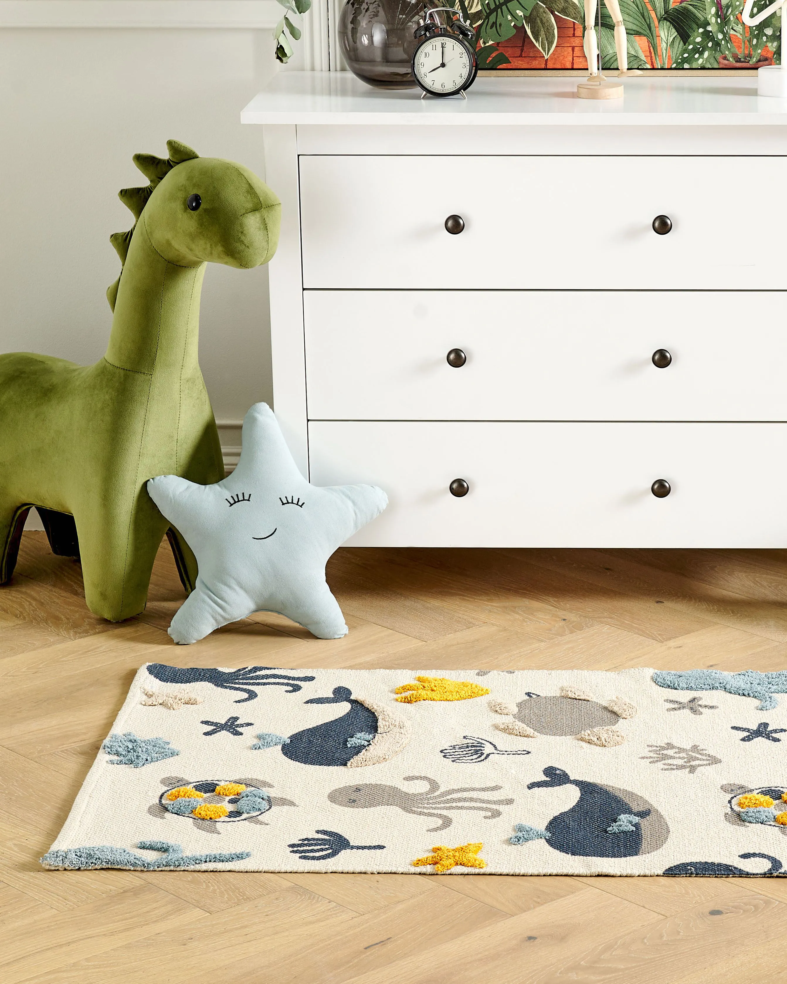 Kids Rug PORSEA Multicolour 80 x 150 cm Cotton