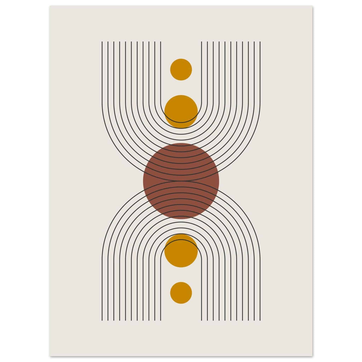 Artfulprints Boho – Centered shape  poster 30x40 cm