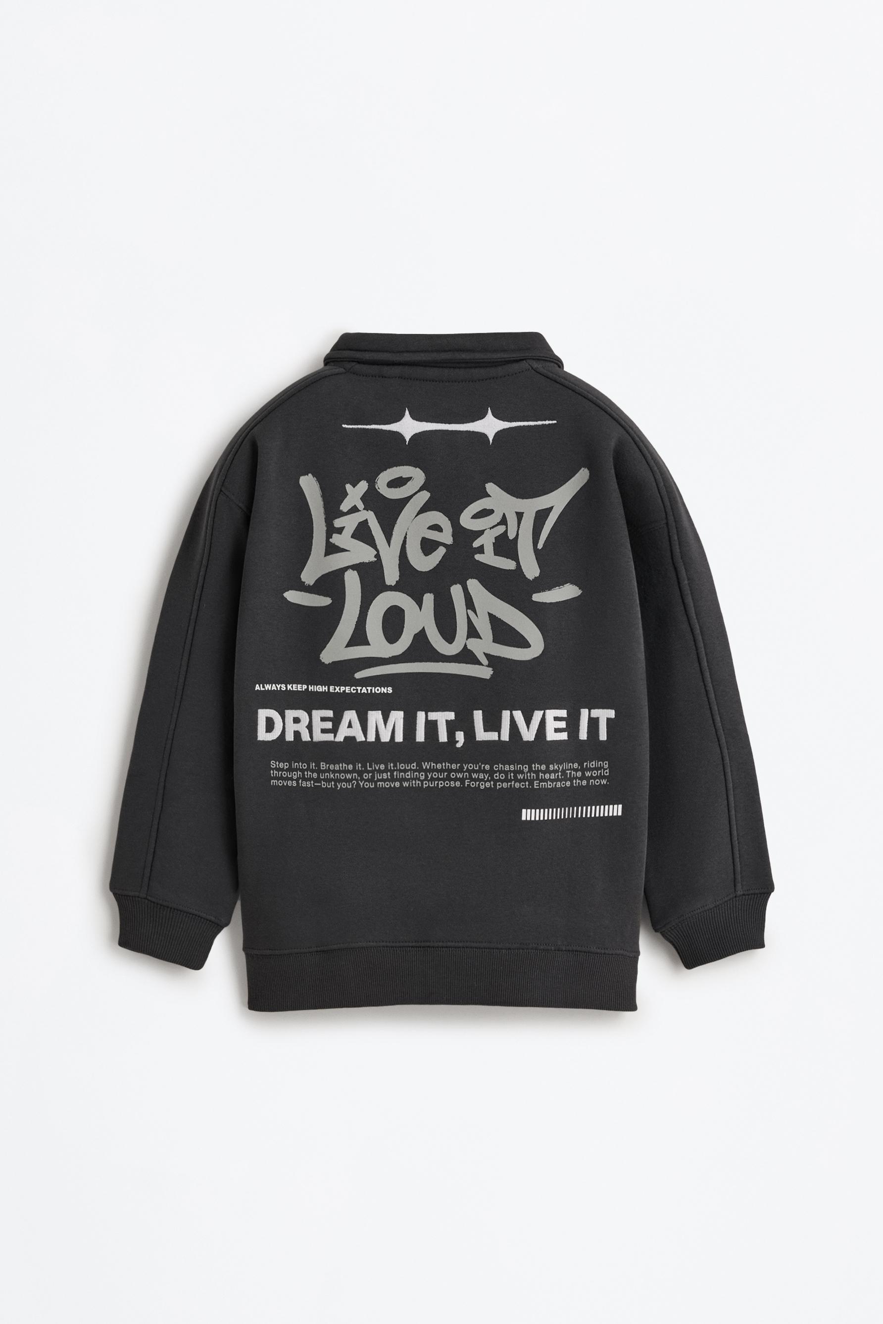 Sudadera polo estampado