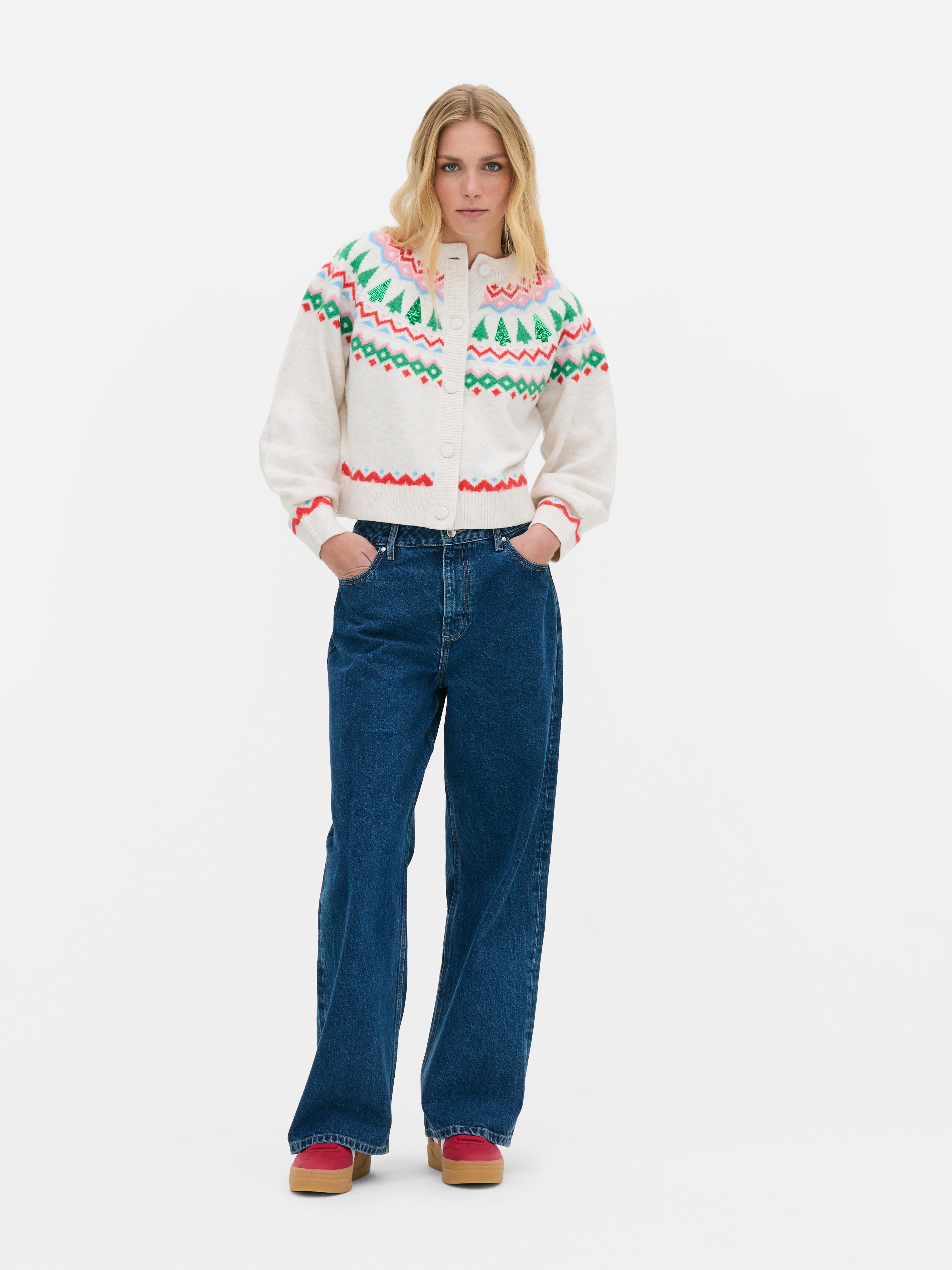 Sparkly Christmas Tree Cardigan