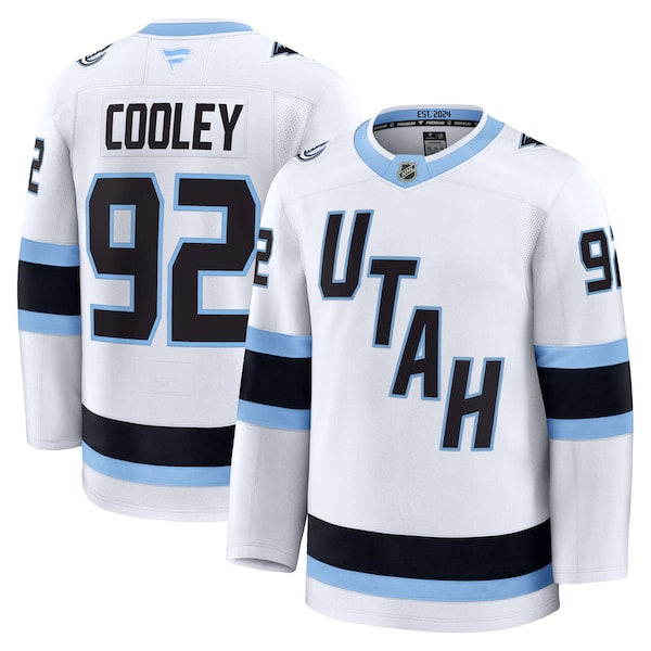 Logan Cooley Utah Mammoth  Away Premium Player Jersey - White/Black