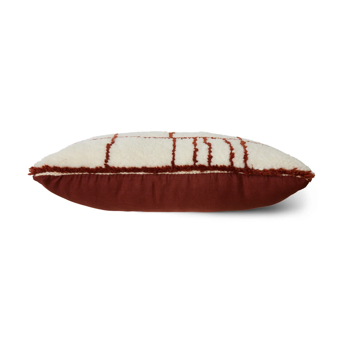 HKliving - Easy Wollkissen, 40 x 60 cm, creme / rost